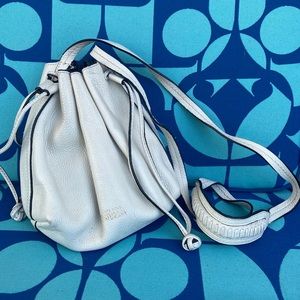 Kate Spade Saturday White Leather Bucket Bag